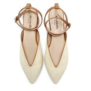 Ballerette Campitelli Summer beige raffia mule shoes size 40 NWT never worn